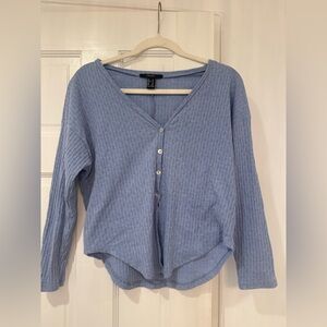 Forever 21 Blue long sleeve button up Cardigan women’s top